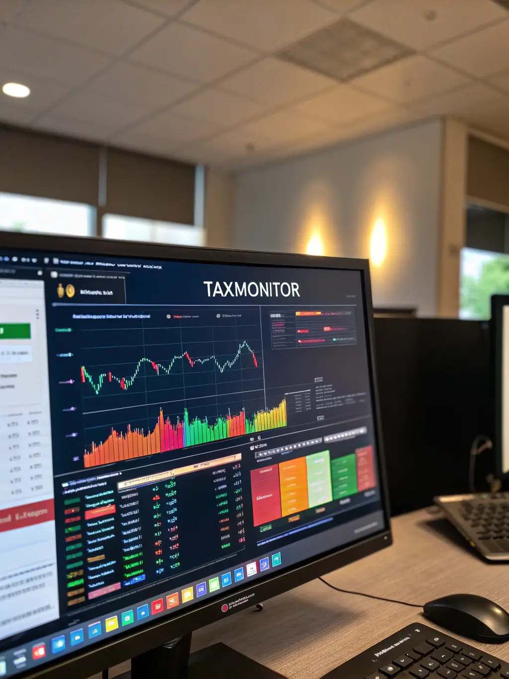 A secure digital interface displaying tax compliance software, emphasizing accuracy and adherence to UK tax laws.